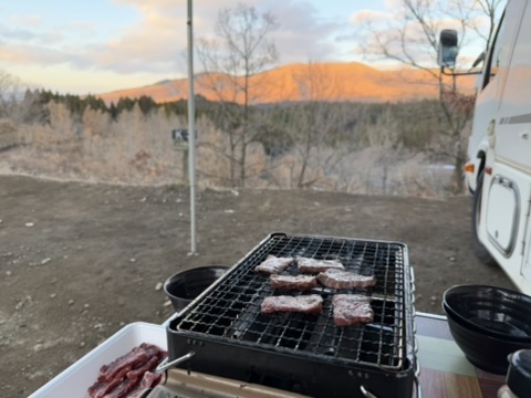 蔵迫温泉キャンプ場でのバーベキュー